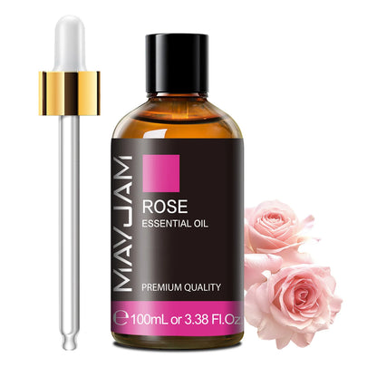 100Ml Pure Essential Oil with Glass Dropper, Aromatherapy Essential Oils Lavender Eucalyptus Rosemary Vanilla Aroma Oil