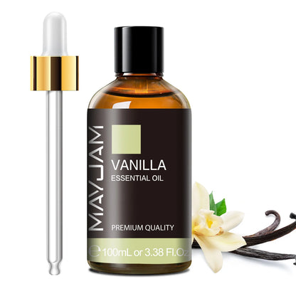 100Ml Pure Essential Oil with Glass Dropper, Aromatherapy Essential Oils Lavender Eucalyptus Rosemary Vanilla Aroma Oil