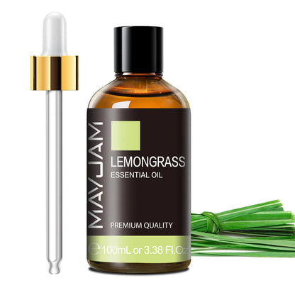 100Ml Pure Essential Oil with Glass Dropper, Aromatherapy Essential Oils Lavender Eucalyptus Rosemary Vanilla Aroma Oil