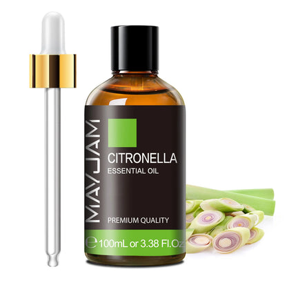 100Ml Pure Essential Oil with Glass Dropper, Aromatherapy Essential Oils Lavender Eucalyptus Rosemary Vanilla Aroma Oil